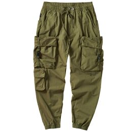 Pants Military style casual outdoor cargo quick dry pants men's trend loose bunched feet light pants