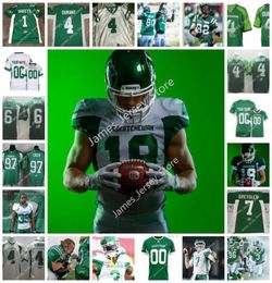 2022 Custom CFL Saskatchewan Roughriders Jersey 15 Mike Edem 3 Nick 32 Rolan Milligan 26 Godfrey Onyeka 24 Damon Webb 46 1974701