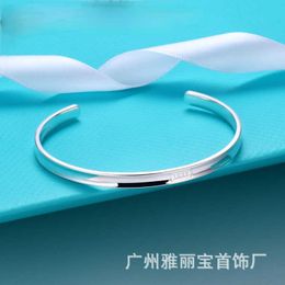 Tiffayss same 1837 opening couple Bracelet Fashion 8mm6mm5mm concave steel seal letter wide version 7F2I