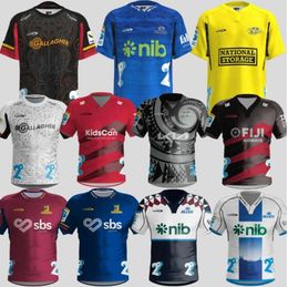 2024 Maglie di rugby Blues Highlanders 24 25 Crusaderses a casa via Hurricanes Hurricanes Chiefses Super Size S-3xl Shirt