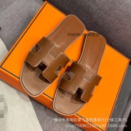 Versatile Top Designer Sandals Slipper Oranss Lady Edition h Family Sheepskin Macaron Series Flat One Bottom 2024 Early Spring New Step Single Shoes XLPA