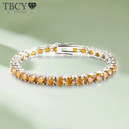 TBCYD All Champagne Tennis Bracelet For Women Men GRA Certified Original S925 Silver Lab Diamond Bangles Hand Chain 240305