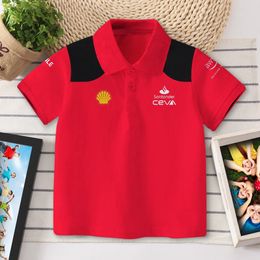 Season Racing -75 Model 16-55 Red Childrens Polo Extreme Sports Jersey Indoor and Outdoor Casual Breathable Top 240219