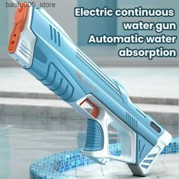 Sand Play Water Fun Gun Toys Electric Water Gun Automatic Water Absorption High-Tech Large Capacity Burst Beach Outdoor Water Fight Toys 230703 Q240307