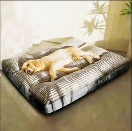 Big Dog Mat Corduroy Pad for Medium Large Dogs Oversize Pet Sleeping Bed Thicken Removable Washable Supplies y240220