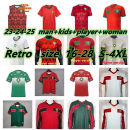 2024 Soccer 2023 Jerseys EN-NESYRI WOMEN HAKIMI MAZRAOUI AMRABAT ZIYECH BOUFAL Fan Player Version 22 23 24 Morocco Football Shirt 94 98 HADDA 4XL HARIT