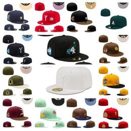 2024 Hot Fitted Hats Größen Fit Hat Baseball Football Snapbacks Designer Flat Hat Active Adjustable Stickerei Cotton Mesh Caps All Team Logo Outdoor Sports Größe 7-8