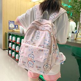 School Bags Women Backpacks Waterproof Multi-Pocket Backpack For Student Female Girls Kawaii Laptop Book Pack Mochilas