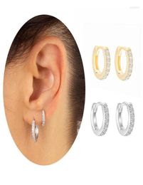 Hoop Earrings Slovecabin 925 Sterling Silver Gold Huggie Clear Zircon Rose Simple Clip Ear Jewellery Circle Pin5895255
