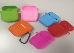 16 Colours Earphone Case for AirPods Silicone Headphones Cover For Apple earphone 360degree Protective Headphone Shell2424637