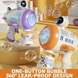 Novelty Games Baby Bath Toys Fully automatic bubble dryer childrens handheld gun Gatling 2023 new boys and girls toy electric popular online Q240307