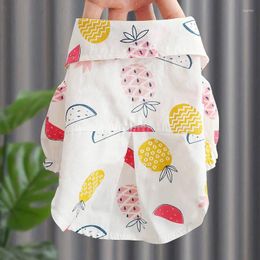Dog Apparel Pineapple Pet Shirt Clothes Cat Breathable Clothing Dogs Thin Small Fashion Chihuahua Summer Girl Pug Vest