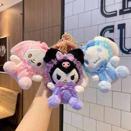 Stuffed Animals Toys Keychain Cartoon Cute Melody Plush Doll Key Ring Car key Bag Decoration