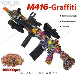 Gun Toys M416 Childrens Toy Gun Special Crystal Gun M416 Hand Integrated Electric Repeater Toy Boy Soft Spring Childrens Toy YQ240307