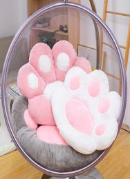 Soft Long Plush Bear Paw Chair Pillow Stuffed Giant Size Hanging Chair Seat Pillow Pink Cartoon Cat Paws Sofa Decor Cushion Q07274879625