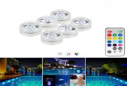 Remote Controlled RGB Submersible Light Battery Operated Underwater Night Lamp Vase Bowl Outdoor Garden Wedding Party Decoration3824879