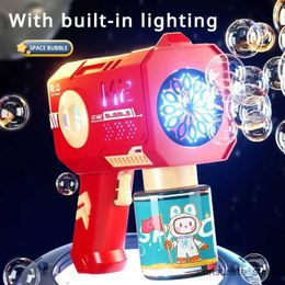 Sand Play Water Fun Childrens Automatic Light Bubble Machine Electric Bubble Gun Beach Bath Toy Outdoor Games Kids Soap Bubble Maker Summer Toys