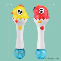 Sand Play Water Fun Childrens Dinosaur Bubble Gun Rotating Eyes Fun Chick Handheld Bubble Stick Automatic Bubble Blowing Boys Girls Outdoor Toys