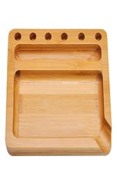 HONEYPUFF Handmade Natural Wood Rolling Tray With Three Angle 151131 MM Tobacco Smoking Accessories Plate Wooden Grinder Tray4042784