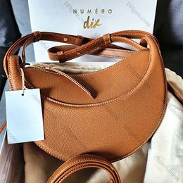 Luxurys Numero Dix Nine Half Moon Borse a tracolla Donna Cyme Sac Cross Body Designer Borsa da sella da uomo Frizione ascellare Borsa a mano Borsa in pelle Borsa Cloud Hobo Borsa alla moda