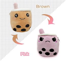 Reversible milk tea Stuffed Toy Plush Doll Toys Sides To Show Different Moods Soft Simulation Dolls For Kids6735331