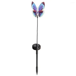 Water Bottles Solar Powered Butterfly Lawn Stake Lights Waterproof Decorative For Outdoor Garden