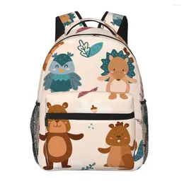 Backpack Men Woman Autumn Forest Animals Schoolbag For Female Male 2024 Fashion Bag Student Bookpack