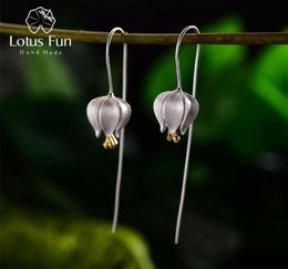 Lotus Fun Eternal Love Tulip Flower Dangle Earrings Real 925 Sterling Silver Handmade Fine Jewellery for Women Bijoux 2106248791561