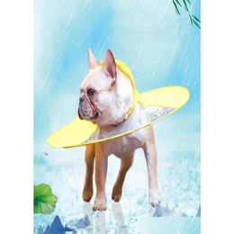 Dog Apparel Raincoat Interesting Umbrella Cloak For Dogs Cute Waterproof Small Medium Transparent Pet Coat1297327 Drop Delivery Dhnxg