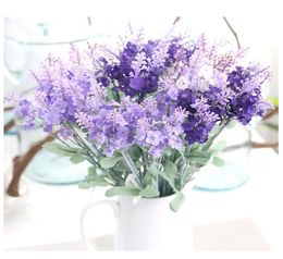 10 Heads Artificial Lavender Bouquets 3 Colors Foam Flower For Wedding Decoration Home Decoration Weddingzone Provided MW026111483275