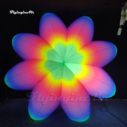 Fantastic Hanging Illuminated Inflatable Flower Balloon With LED Light For Party Decoration