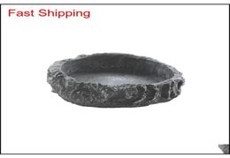 Reptile Supplies Water Dish Food Bowl Resin Rock Worm Feeder For Leopard Gecko Lizard Spide qylRtN packing20106980503