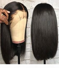 Human Hair Lace Front Wigs Brazilian Hair Wigs 150 Density Yaki Bob With Natural Hairline Preplucked Bleached Knots1659119