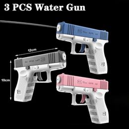 gun Toys 3PCS Mini Manual Water Summer Swimming Water Play Toy Continuous Firing Outdoor Fun NON Electric gun Automatic Shoot YQ240307