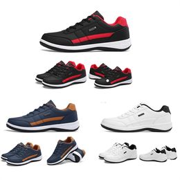 Summer New Men's Casual Sports Shoes Leather Lightweight Fashion Breathable Running Shoes Large Board Shoes for Men blue