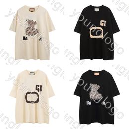 Mens Pure Cotton Tees Designer Letter Printed Shirts Clothing Summer Plus Size Tshirt