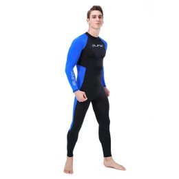 Swimwear Men Wetsuit Long Sleeve Swimsuit Surf Scuba Full Body Diving Suit UV Sun Protection Water Sport One Piece Lycra Clothing