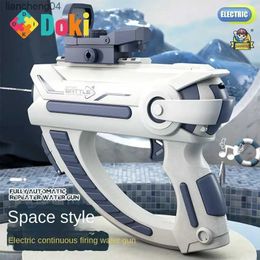 Gun Toys DokiToy Summer Electric Water Gun Fully Automatic Repeater Small Space Gun Waterproof Automatic High Speed Repeater Water Gun