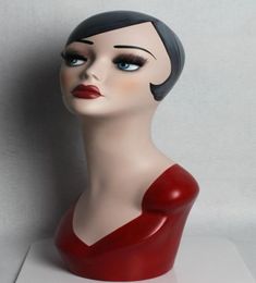 Vintage Fiberglass handpainted mannequin head for jewelry amp hat amp wig9492490