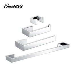 Bathroom Accessories Kit Toilet Paper Holder Bath Hardware Sets Towel Hooks Bar Polished Stainless Steel Bedroom Wall Mount WC 240228