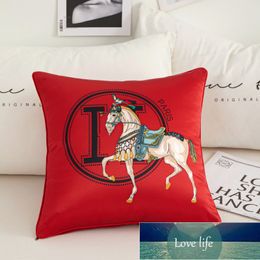 Modern Simple New Tribute Satin Printed Big Horse Pillow Home Sofa Seat Cushion Room Bedside Backrest