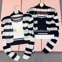 Sexy Sling Top Women Hollow Cardigan Summer Breathable Tank Tops V Neck Knits Cardigans