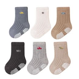 3 Pairs Korean Kids Soft Fashion Cartoon Socks Baby Middle Tube Stockings Long Socks for Infant Toddler Boys Girls Casual Socks 240226