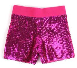 Shorts 1pcs/lot woman dancing short lady sequined elastic waist shorts patchwork skinny sequined shorts