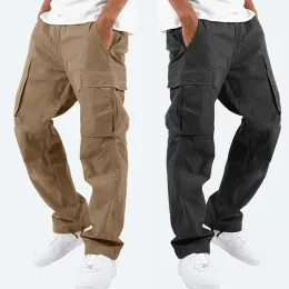 Pants Large Pocket Loose Overalls Men's Outdoor Sports Jogging Cargo Pants Spring Summer Trousers Elastic Waist Casual Work Pants