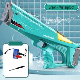 Toys Gun Fun Roclub Automatic Electric Water Gun Toy Bursts Summer Play gun s 500ML Shark High Pressure Beach Kids Fight 240307