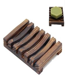 Quality Natural Bamboo Wooden Soap Dishes Plate Tray Holder Box Case Shower Hand Washing Soaps Holders1034151