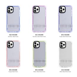Shockproof 3 in 1 Transparent Case for iPhone 14 15 ProMax Plus 13 Pro Max 12 11 Suitable iphone15 3in1 PC Hard Hybrid Defender Clear Holder Cover 300pcs