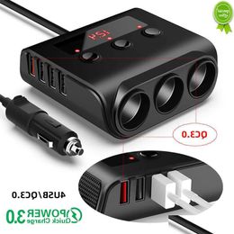 Car Other Auto Electronics New 12-24V Cigarette Lighter Socket Splitter Charger With On/Off Switch 4 Ports Usb/3 Usbaddqc3.0 For Gps M Dh8Wk