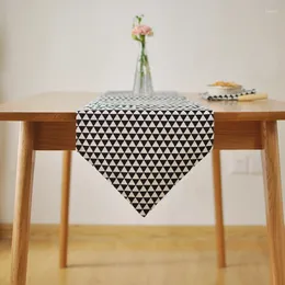 Table Runner Simple Modern Geometry Runners Cotton Dinner Coffee Tables Flag For Christmas Home Wedding Decoration Fabric